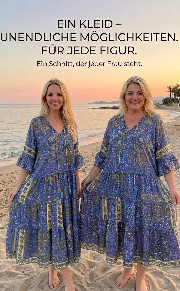 Traumhaftes Boho-Maxikleid im Ibiza-Style, One Size/ Oversize S-XXXL