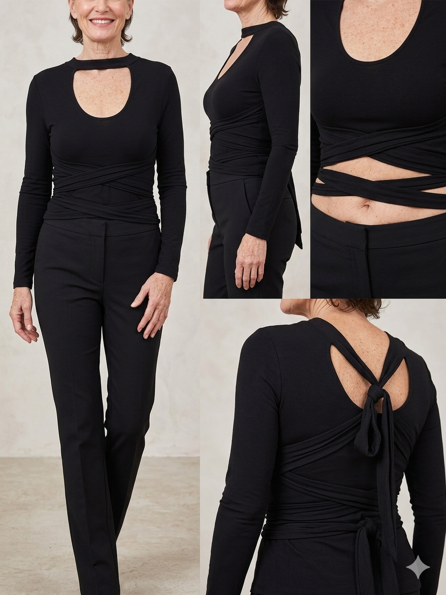 Marlies Dekkers Designer Wrap Top , schwarz Gr M-L, neuwertig
