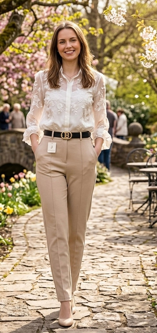 Ultra-Stretch High-Waist Hose im Clean-Look, stylisch und super angenehm auf der Haut, lockere Einheitsgröße (M/XL)