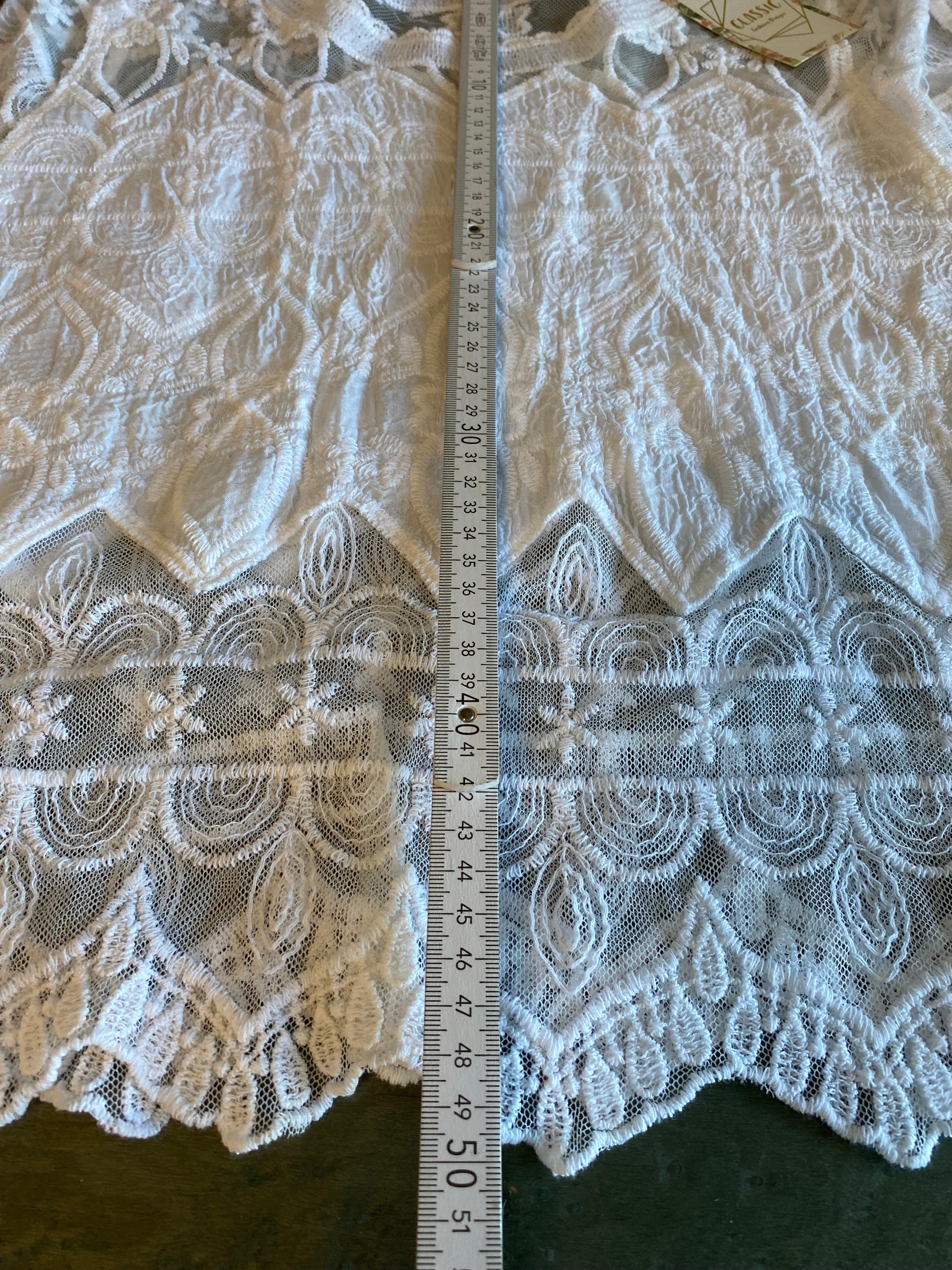 Boho-Spitzenbluse, strahlendes  Weiß, romantisch & verspielt - kleine Einheitsgröße (S/M)