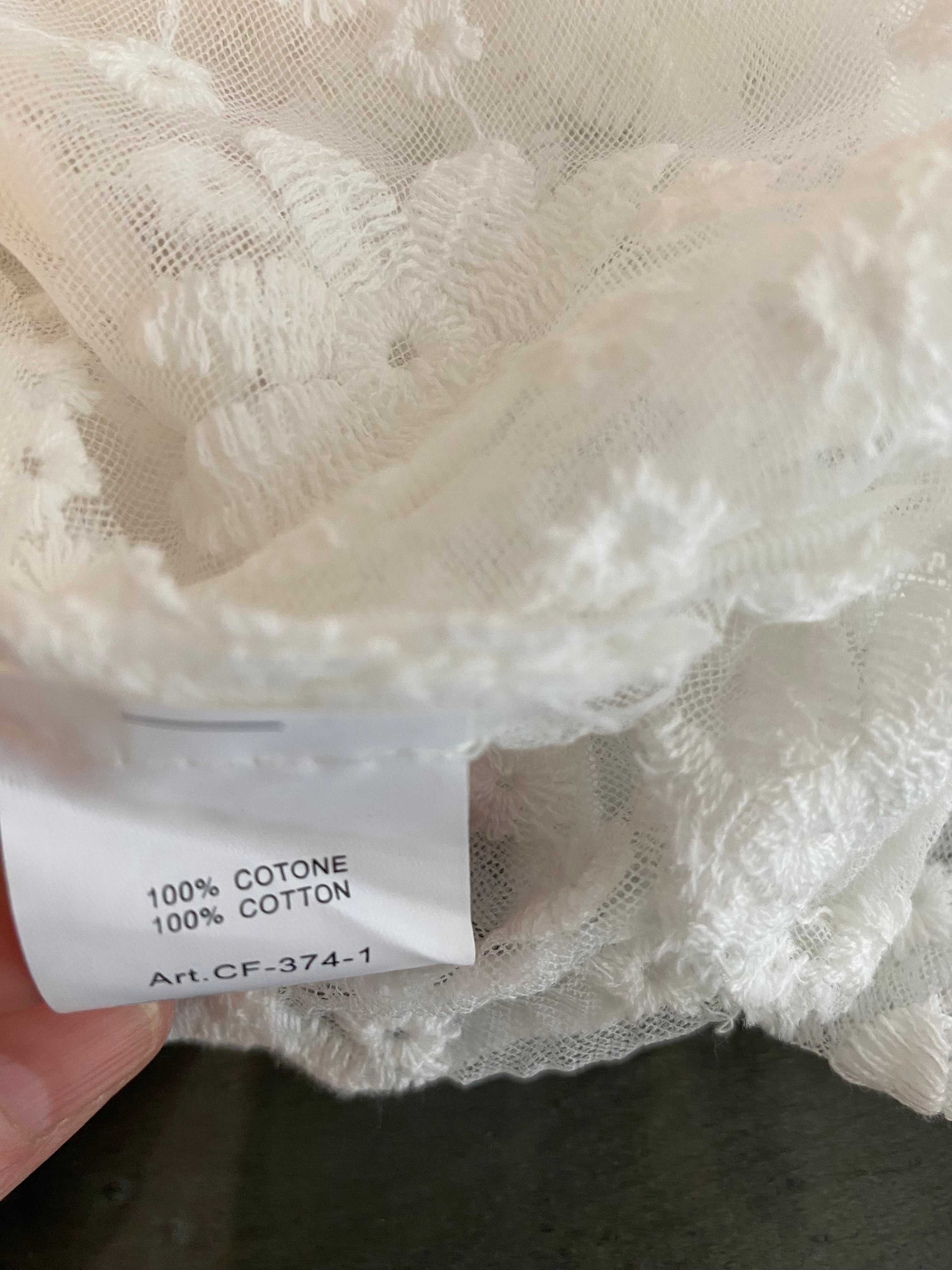Traumhaft weite Boho-Lagenbluse, im Ibiza-Style, Gypsy-Chic in Off-White, 100% Baumwolle lockere Einheits Größe M-XXL