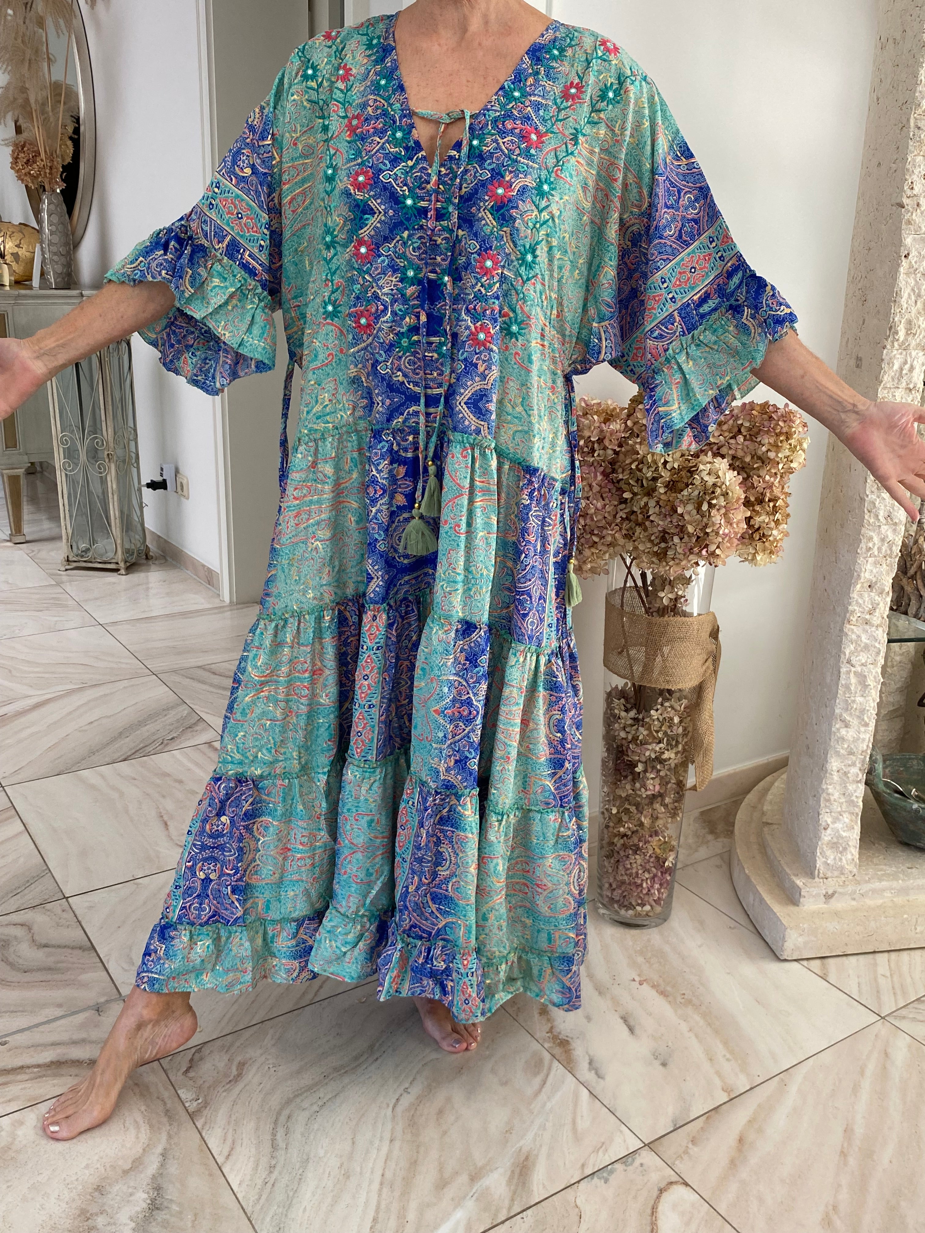 Traumhaftes Boho-Maxikleid im Ibiza-Style, One Size/ Oversize S-XXXL