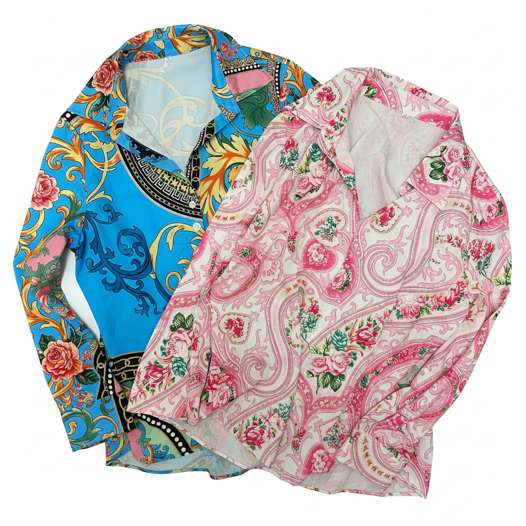 Set mit 2 Blusen, Gr. M, neu & ungetragen, Barock/Floral